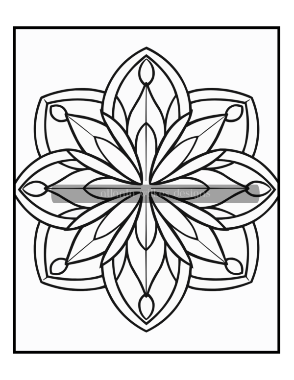 Simple Mandalas Volume #2 Coloring Book Download - Image 9