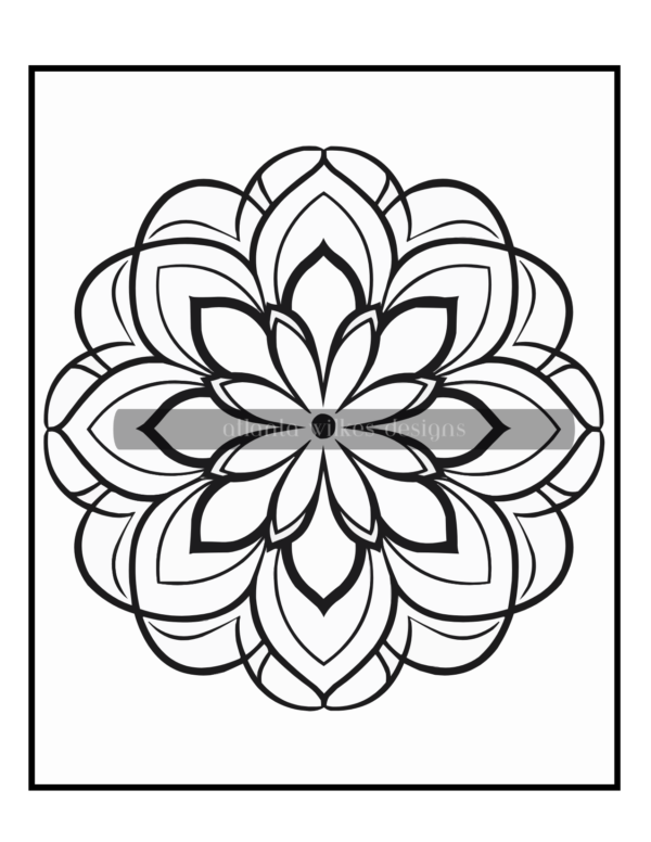 Simple Mandalas Volume #2 Coloring Book Download - Image 7