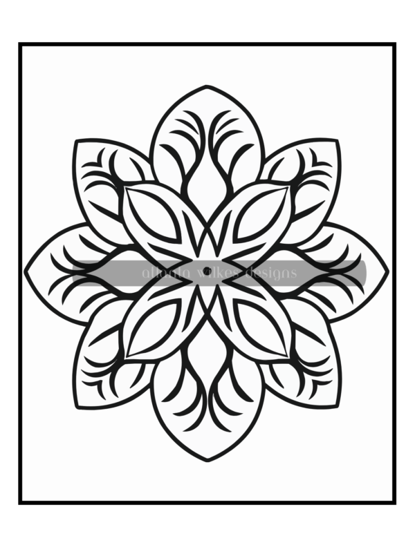 Simple Mandalas Volume #3 Coloring Book Download - Image 10