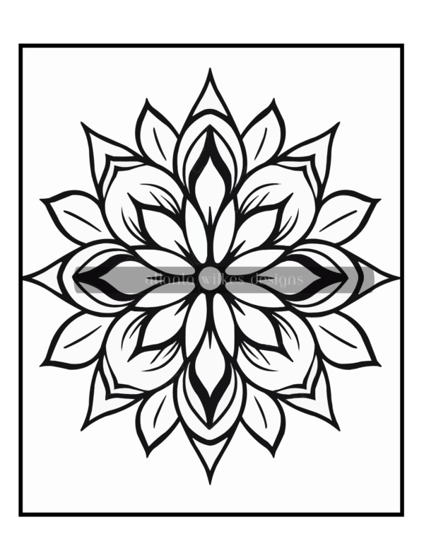 Simple Mandalas Volume #3 Coloring Book Download - Image 4