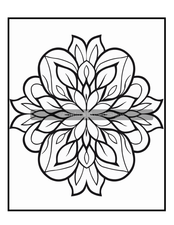 Simple Mandalas Volume #6 Coloring Book Download - Image 4