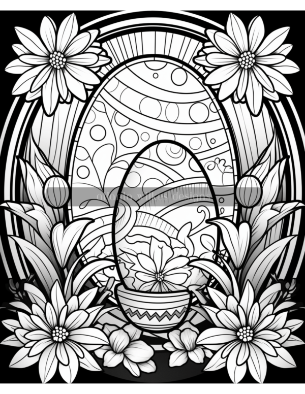 Easter Stained Glass Coloring Book Download - Image 2