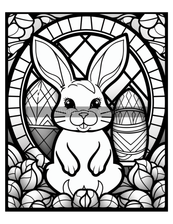 Easter Stained Glass Coloring Book Download - Image 3