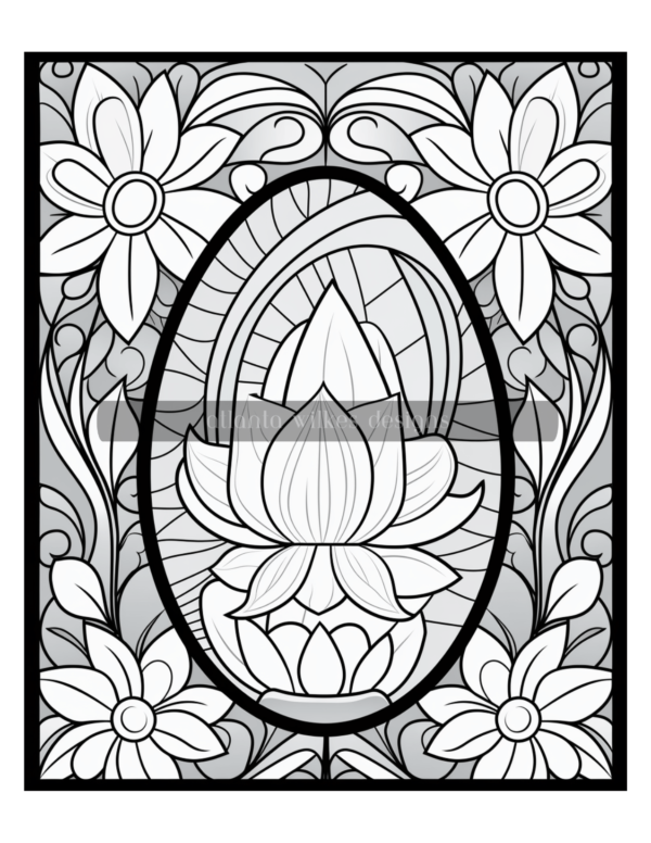 Easter Stained Glass Coloring Book Download - Image 4