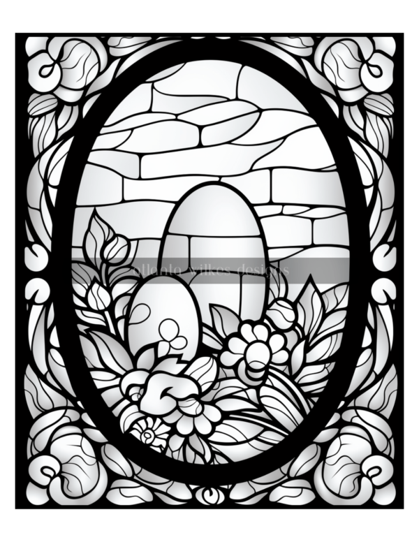 Easter Stained Glass Coloring Book Download - Image 6