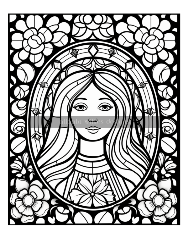 Easter Stained Glass Coloring Book Download - Image 9