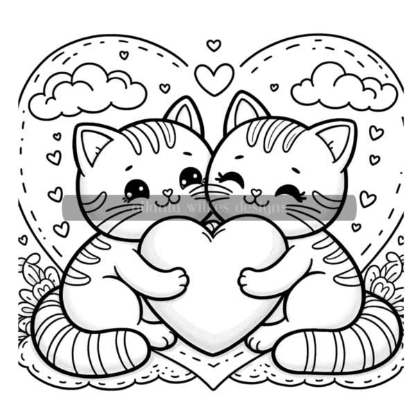 Valentine's Day Cuties Coloring Book Download - Image 2