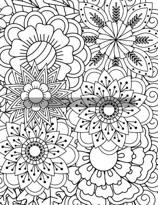 Blooming Blossoms 1 Coloring Book Download - Image 10