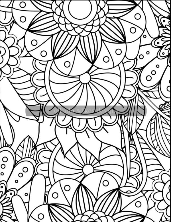 Blooming Blossoms 1 Coloring Book Download - Image 8