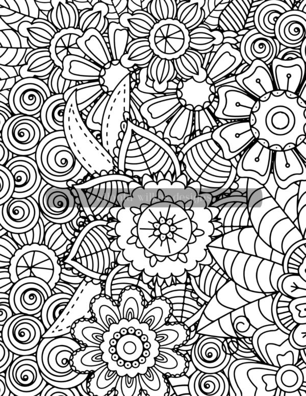 Blooming Blossoms 1 Coloring Book Download - Image 6