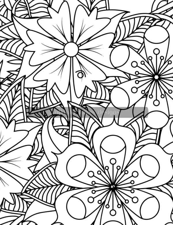 Blooming Blossoms 1 Coloring Book Download - Image 5