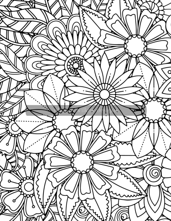 Blooming Blossoms 1 Coloring Book Download - Image 4