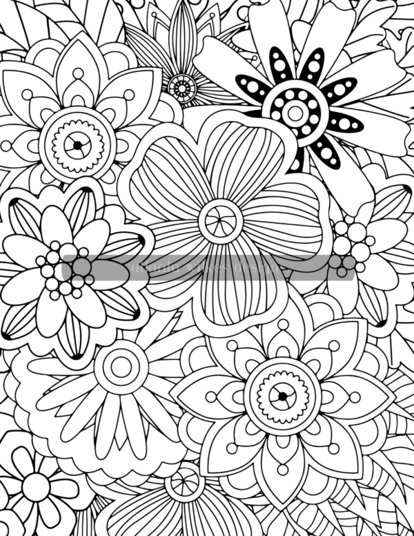 Blooming Blossoms 1 Coloring Book Download - Image 3