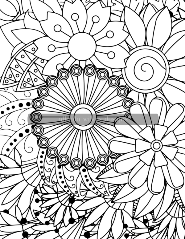 Blooming Blossoms 2 Coloring Book Download - Image 2