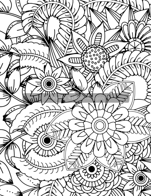 Blooming Blossoms 2 Coloring Book Download - Image 3