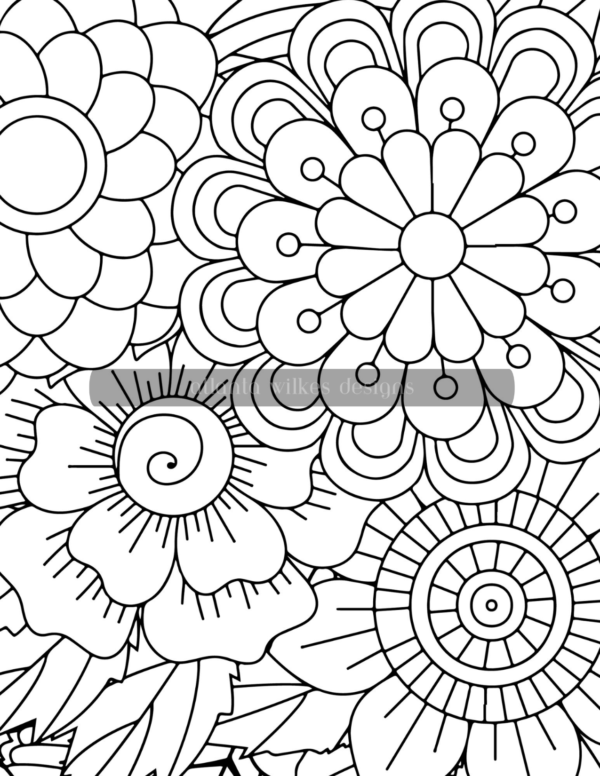 Blooming Blossoms 2 Coloring Book Download - Image 7