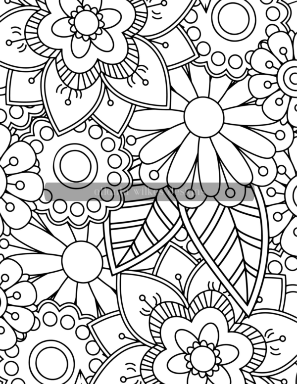 Blooming Blossoms 2 Coloring Book Download - Image 8