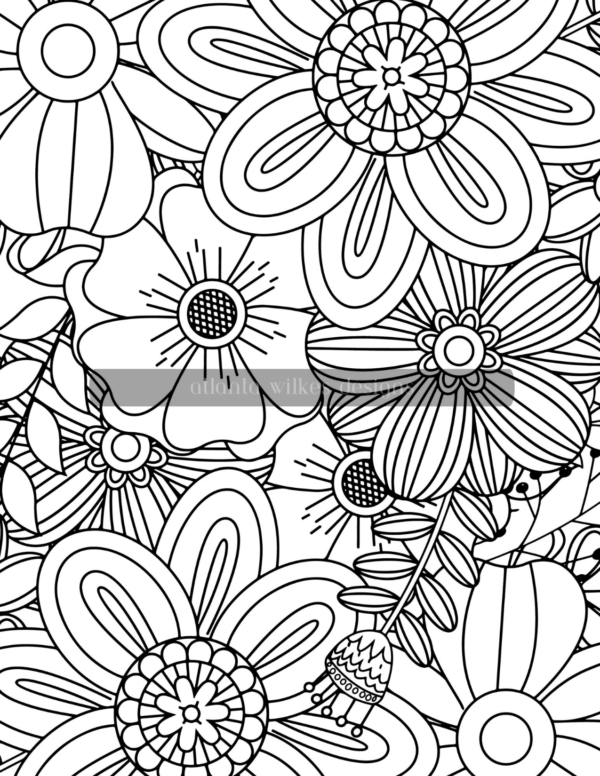 Blooming Blossoms 2 Coloring Book Download - Image 10