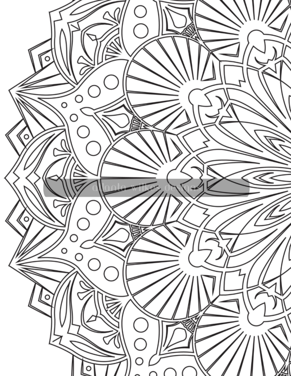 Mandala Madness Volume 1 Coloring Book Download - Image 8