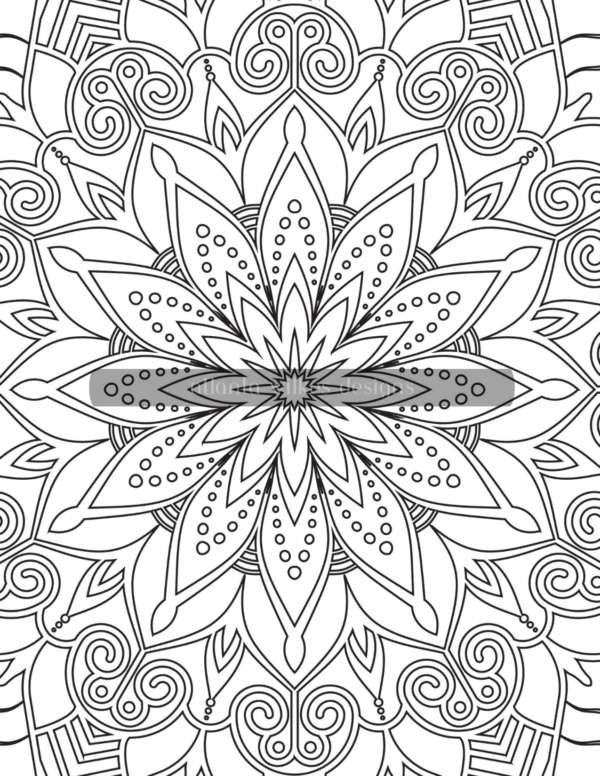 Mandala Madness Volume 1 Coloring Book Download - Image 4