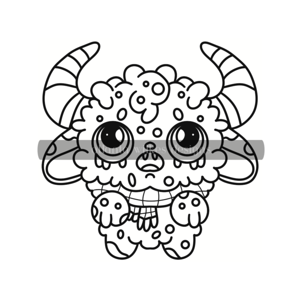 Creepy Cute Kawaii Bold and Easy Digital Download Coloring Book - Image 2