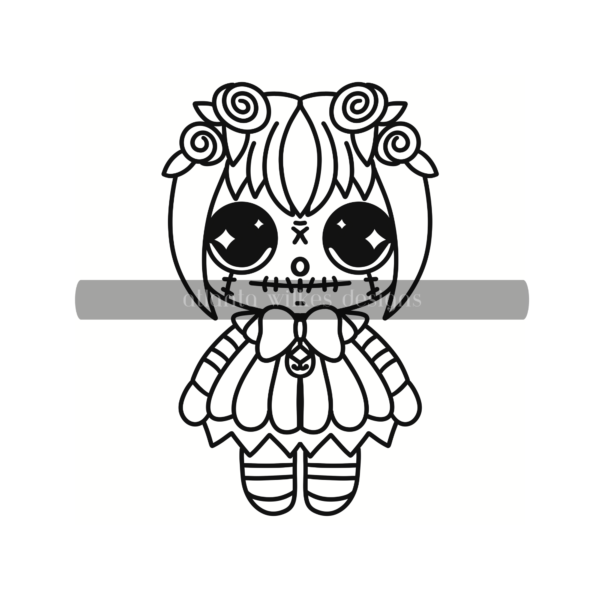 Creepy Cute Kawaii Bold and Easy Digital Download Coloring Book - Image 6