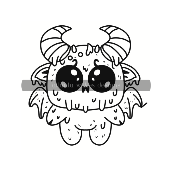 Creepy Cute Kawaii Bold and Easy Digital Download Coloring Book - Image 12