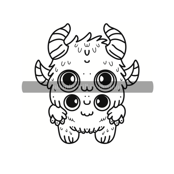 Creepy Cute Kawaii Bold and Easy Digital Download Coloring Book - Image 3