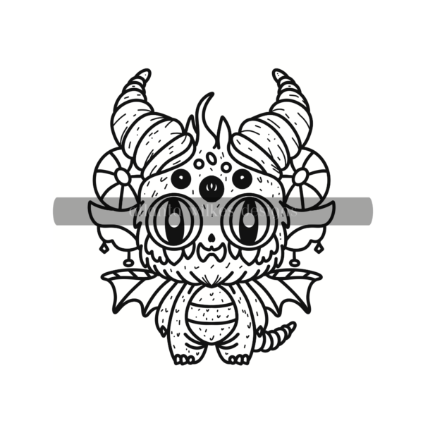 Creepy Cute Kawaii Bold and Easy Digital Download Coloring Book - Image 17