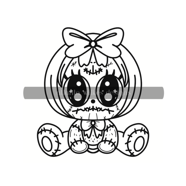 Creepy Cute Kawaii Bold and Easy Digital Download Coloring Book - Image 19