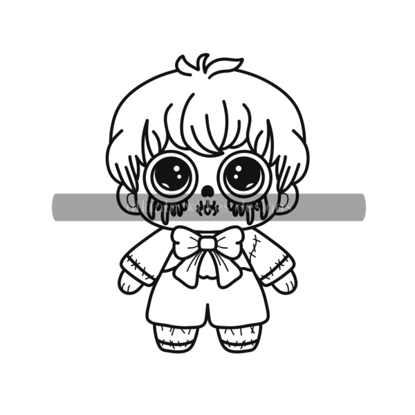 Creepy Cute Kawaii Bold and Easy Digital Download Coloring Book - Image 22