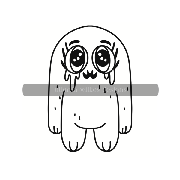 Creepy Cute Kawaii Bold and Easy Digital Download Coloring Book - Image 25