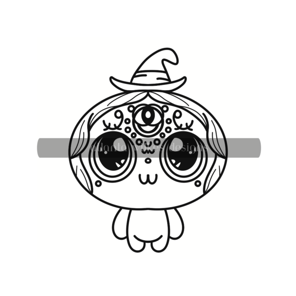 Creepy Cute Kawaii Bold and Easy Digital Download Coloring Book - Image 26