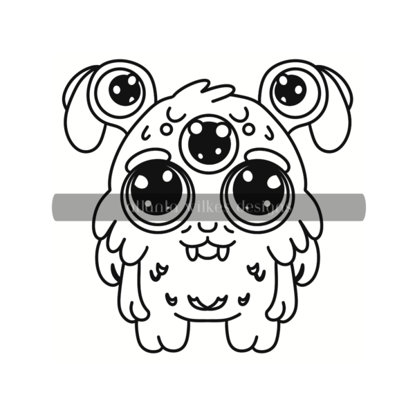 Creepy Cute Kawaii Bold and Easy Digital Download Coloring Book - Image 27