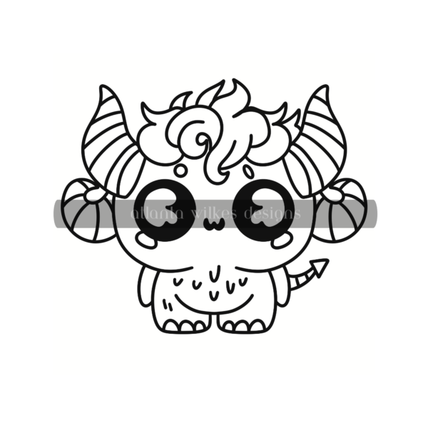 Creepy Cute Kawaii Bold and Easy Digital Download Coloring Book - Image 32