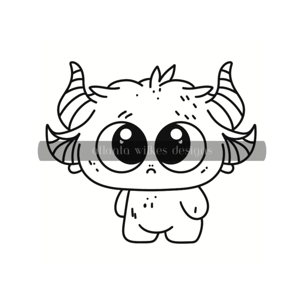 Creepy Cute Kawaii Bold and Easy Digital Download Coloring Book - Image 33