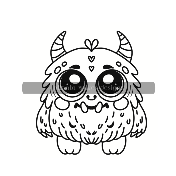 Creepy Cute Kawaii Bold and Easy Digital Download Coloring Book - Image 4