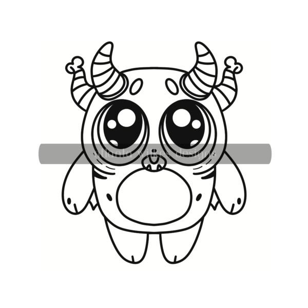 Creepy Cute Kawaii Bold and Easy Digital Download Coloring Book - Image 34