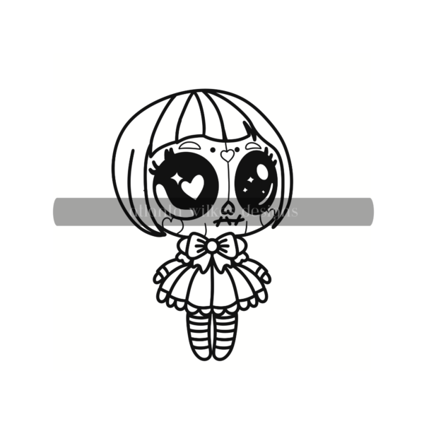 Creepy Cute Kawaii Bold and Easy Digital Download Coloring Book - Image 37