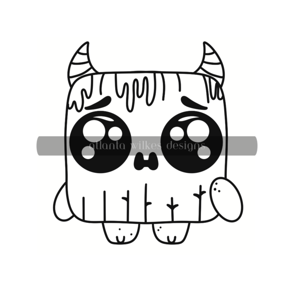 Creepy Cute Kawaii Bold and Easy Digital Download Coloring Book - Image 39