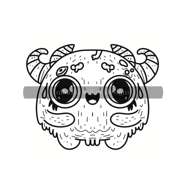 Creepy Cute Kawaii Bold and Easy Digital Download Coloring Book - Image 43