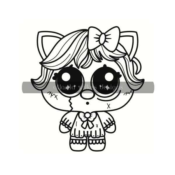 Creepy Cute Kawaii Bold and Easy Digital Download Coloring Book - Image 48