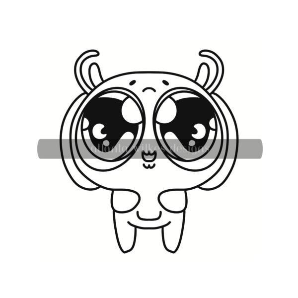 Creepy Cute Kawaii Bold and Easy Digital Download Coloring Book - Image 49