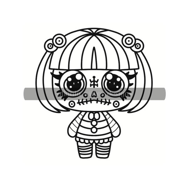 Creepy Cute Kawaii Bold and Easy Digital Download Coloring Book - Image 50