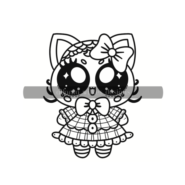 Creepy Cute Kawaii Bold and Easy Digital Download Coloring Book - Image 51