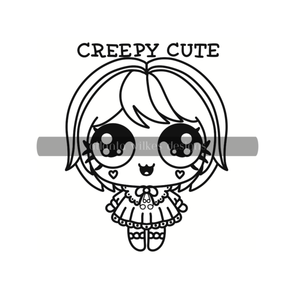 Creepy Cute Kawaii Bold and Easy Digital Download Coloring Book - Image 52