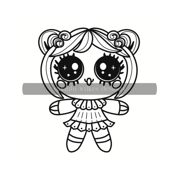 Creepy Cute Kawaii Bold and Easy Digital Download Coloring Book - Image 53