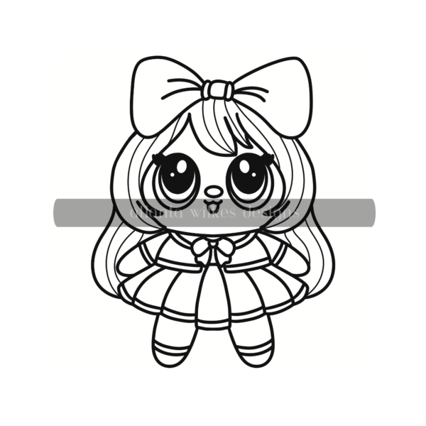 Cute Kawaii Bold and Easy Digital Download Coloring Book - Image 50