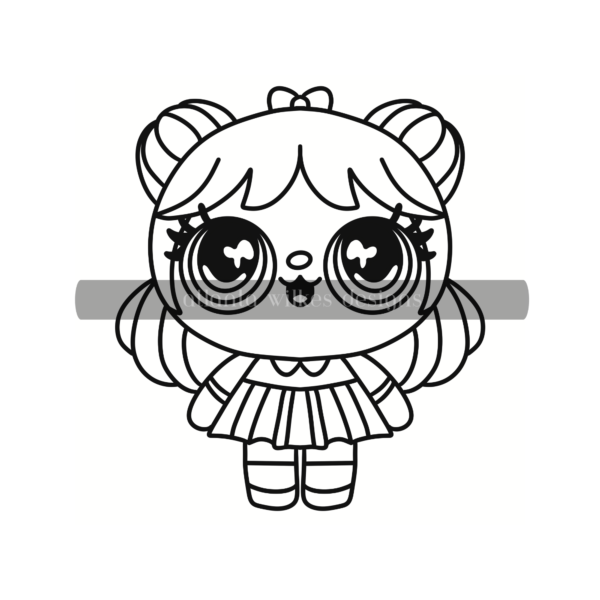 Cute Kawaii Bold and Easy Digital Download Coloring Book - Image 47