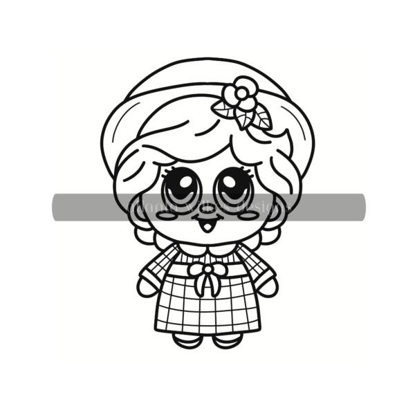 Cute Kawaii Bold and Easy Digital Download Coloring Book - Image 46